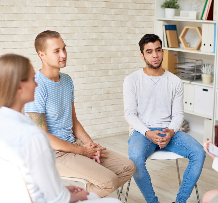 group therapy session for young people